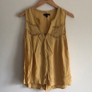 AEO Mustard button down blouse